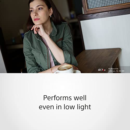 Sony SEL50F18F 50mm F1.8 Full Frame & APS-C Fixed Focal Length Lens, Luminous with Quiet Autofocus, E-Mount, Ideal for Portraits (Compatible with A7, ZV-E10, A6400, A6700 Series), Black