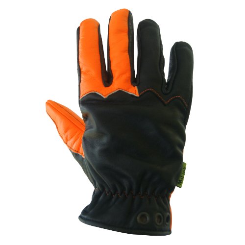 Missing Link Communique Gloves (Black/HiViz Orange, Small)