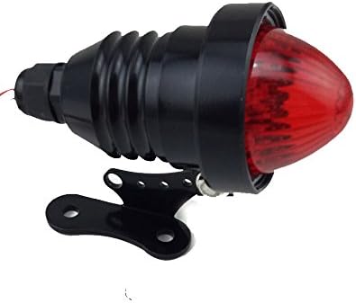 TASWK Brake Tail Light License Plate Mount Lights for Dyna Bobber Yamaha Suzuki Kawasaki (Black)