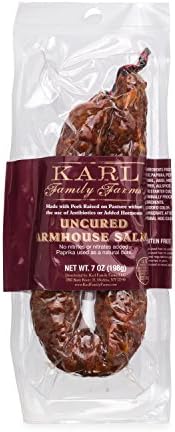 Karl Family Farms Nitrate Free &amp; Pasture Raised Farmhouse Salami 7oz.