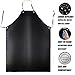 Homsolver Heavy Duty Vinyl Waterproof Apron Ultra Lightweight Industrial Apron (One Size, Black Type 2)