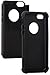 iSee Case iPhone 5C Case, (TM) Luxury Hybrid Dual Layer Chrome Brushed Aluminum Metal Full Cover Case for Apple iPhone 5C (5C-Hybrid Metal Black) (Black)