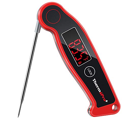 ThermoPro TP19 Waterproof Digital Meat Thermometer for Grilling with Ambidextrous Backlit & Thermocouple Instant Read Thermometer Kitchen Cooking Food Thermometer for Candy Water Oil BBQ Grill Smoker