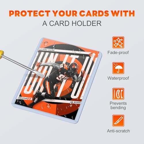 Top loaders 200 Piece, 3" x 4"Clear Rigid Card Cases for Collectibles, （100 Hard Toploaders + 100 Clear Sleeves） for Trading Card Games (MTG), Sports Cards