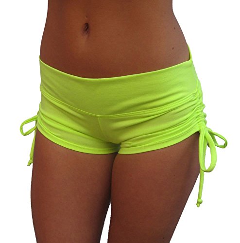 Delicate Illusions Drawstring Stretch Yoga Pole Fitness Scrunch Butt Shorts
