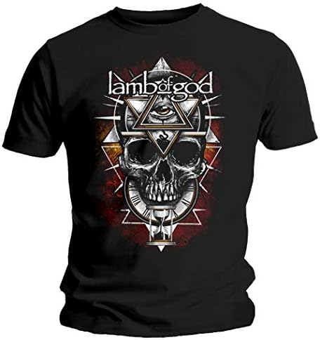 Lamb of God Official T Shirt Heavy Metal 'All Seeing RED' Skull