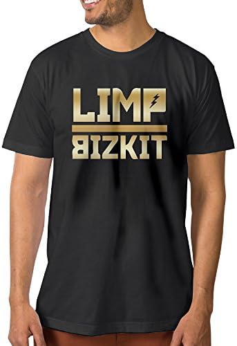 Limp Bizkit Band Gold Logo Black Men's T-shirts