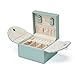 Vlando Small Travel Jewelry Box Organizer for Jewelries Necklaces Rings Earrings Necklace Sorting Storage, Aqua Green