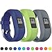 Mosstek Bands Compatible with Garmin Vivofit 3/jr/jr 2, Soft Silicone Replacement Sport Wristbands for Kids Girls Boys Women Men Small Large