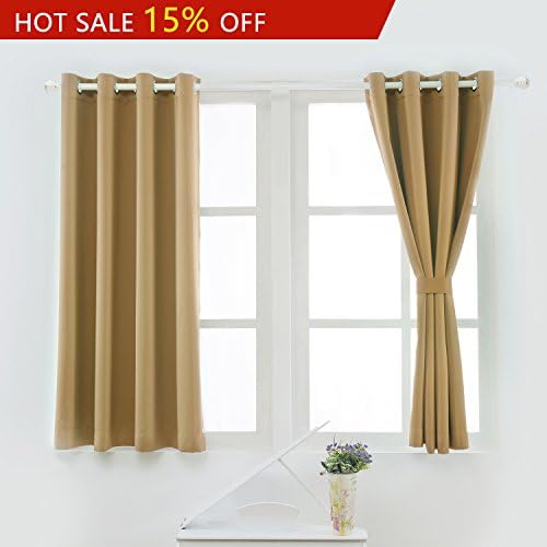 YOJA Energy Saving Bedroom Drapes Blackout Curtains for Windows,Dark Coffee,52"W x 63"L (1 Panel)
