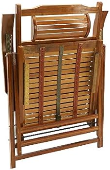 Yatai Wood Recliner Chair Folding Rocking Chair With Arms Rest Rocking Patio Wooden Relaxing Chair Bamboo Armchair Sofa Wood Sunlounger Foldable Chair For Home Garden Balcony Lawn Terrace Use