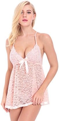 Women Sexy Babydoll Lingerie Lace Set