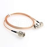 BNC Male RA to BNC Plug Right Angle Pigtail Coaxial Cable RG179 100cm 75ohm