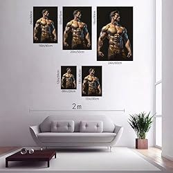 HMLZSJ Nude Muscle Male Torso Portrait Art Gay