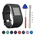BeneStellar Fitbit Surge Band, Newest TPU Bracelet Strap Small&Large Replacement Band for Fitbit Surge Watch Fitness Tracker WatchBand Wristband Accessories (Black, Small(5.5