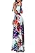 Happy Sailed Women African Print Off Shoulder Maxi Dress, Large White