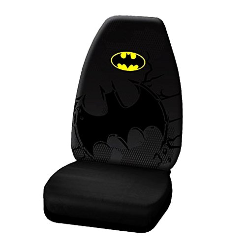 Batman Colored Bat Logo Superhero Cartoon Movie DC Comics Vehicle Car Truck SUV Auto Universal Fit Front Bucket Seat Cover - Pair