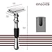 Double Edge Safety Razor and Holder Stand,Anbbas Aluminum Alloy Shaving Razor Set Long Antiskid Handle Multi-Purpose Holder Kit for Men Women Shave
