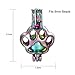 10pcs Rainbow Color Bear Paw Print Pearl Cage Beads Cage Locket Pendant DIY Jewelry Making Accessories-for Oyster Pearls, Essential Oil Diffuser, Fun Gifts (Bear Paw Print)