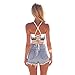 JomeDesign Women's Summer Halter Cross Hollow Boho Bandage Tank Camis Crop Top Vest,Africa Pattern,One Size