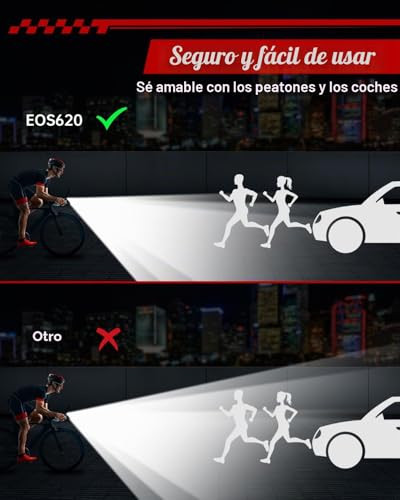 POSUGEAR Bicycle Light, USB Rechargeable Bicycle Lights Front and Rear, Ultralight Aluminium Rear Light Bike Light, Powerful LED, IPX5 Bike Light