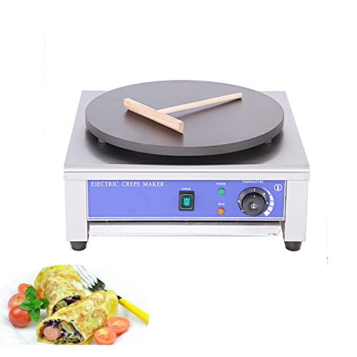 16" Commercial Electric Crepe Maker, Large Pancakes Griddle