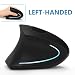 Left Handed Mouse, Lekvey Wireless 2.4G USB Left Hand Ergonomic Vertical Mouse, Less Noise - Black primary