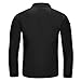 FREE SOLDIER Men Shirts Long Sleeve Polo Shirt with Pocket 100% Coolmax Fabrics Breathable Shirt (Black,XL)