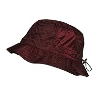TOUTACOO,Adjustable Waterproof Bucket Rain Hat in Nylon Bordeaux Red