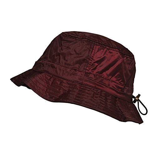Toutacoo, Waterproof Bucket Rain Hat in Nylon Bordeaux Red