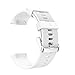 Fitbit Ionic Band Metal Accessories Small Large, Stainless Steel Replacement Band with Folding Clasp Strap for Fitbit Ionic Smart Watch Bands Wristband Women Men (35-white)