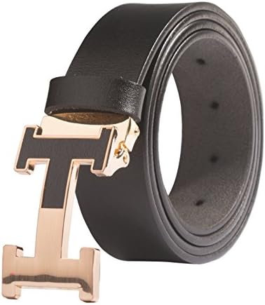 Men's Geniune Leather Belt Slide Metal Buckle Adjustable Waistband 35MM
