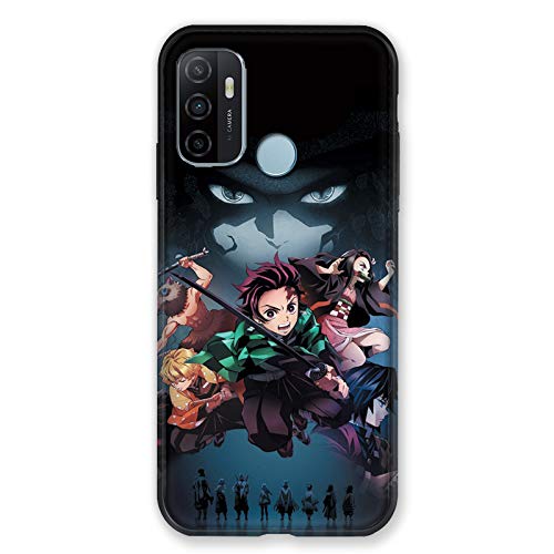 Case for Oppo A53 / A53S Manga Demon Slayer Black