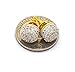 Mens 18K Yellow Gold Finish Cubic Zirconia CZ Round Stud Screw Back 10mm 2 tone Earrings