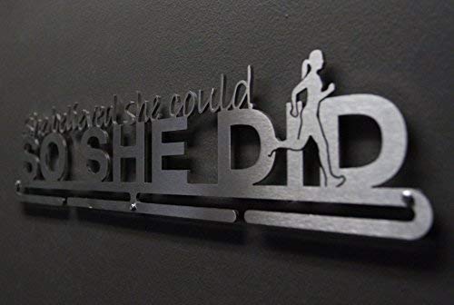 Allied Medal Hangers She Believed She Could So She Did - Runner Figure (18" Wide with 1 Hang bar)