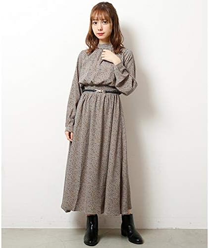 Amazon Co Jp レイカズン Ray Cassin リーフ柄ハイネックワンピース 06グリーン Free 服 ファッション小物