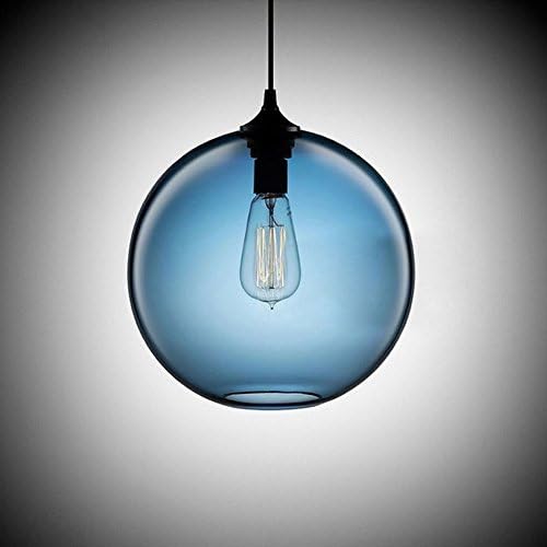 Cozyle Vintage Pendant Hanging Light Glass Shades Blue