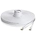 Hexagon Network - Ethernet Cable Cat7 Flat 100ft White, Shielded (STP) Network Cable Cat 7 Flat Slim Ethernet Patch Cable, Internet Cable with Snagless RJ45 Connectors - 100 Feet White