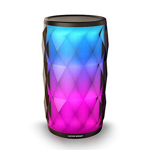 Enceinte Bluetooth Portable Lumineuse Haut-Parleur Bluetooth sans Fil avec LED Lumière Radio,Diamond Design,Camping,l’extérieur Les Voyages