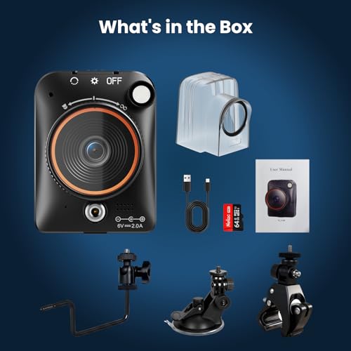 Time Lapse Camera 1296P 48MP Site Camera, 6X Digital Zoom, 180 Day Recording, Timelapse Camera with LED Light, Time-Lapse Camera for Construction Sites, Planting (64GB)