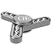 Tri Hand Spinner Aluminum Alloy Fidget Spinner Official Press Reducer Toy EDC ADD ADHD Focus Finger Playing Top Spinning Toys Killing Time, Last 1-3 Mins (Silver)