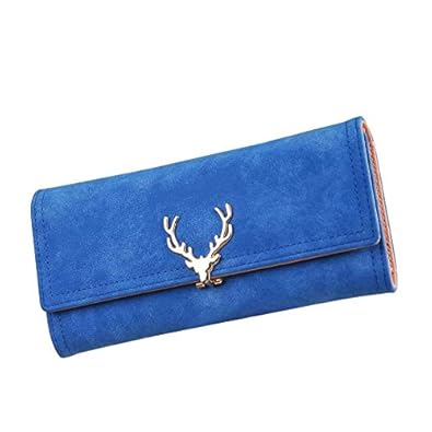 Victory Royal Womens Leather Wallet and Clutches (Blue,Standard)