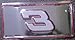 Dale Earnhardt Nascar #3 Metal License Plate