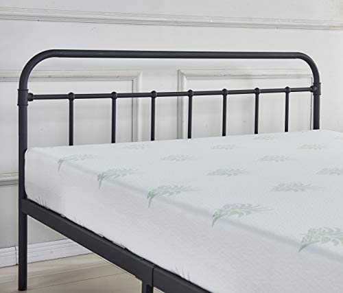 Queen Bed Frame, Platform Metal Bed Frame Foundation Queen Size with Headboard and Footboard (DS-10 Queen)