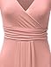 Plus Size Solid Colored Wrap Surplice Short Sleeve Dress CORAL XL