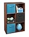 ClosetMaid Cubeicals 6 Cube Storage Shelf Organizer Bookshelf, Stackable, Vertical Or Horizontal, Easy Assembly, Wood, Dark Cherry Finish