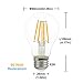 La Farah Filament Bulb A19 LED 6W, Type A Light Bulb, Non-Dimmable,LED Bulb 60 Watt Equivalent, 600 lumen, 2700K Warm White,E26 LED Edison Bulb Clear, 120v, ETL Listed -Pack of 6