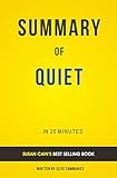Summary of Quiet: by Susan Cain | Includes Analysis