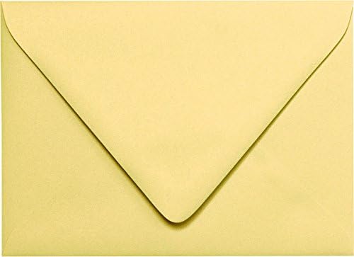 A-7 Euro Flap -Banana Yellow Solid Euro Flap Envelopes (5 1/4" x 7 1/4") - 50 Envelopes from Paper and More