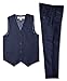 Johnnie Lene Boys Formal Vest and Pants Set #JL42 (5, Navy)